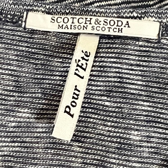 NWT Scotch & Soda Maison Scotch 100% Linen Scoop Neck Pom Pom Fringe Tank Top XS - Picture 13 of 16